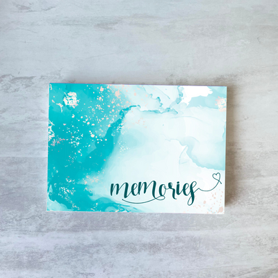 "Memories" Sea Marble Hardcover Book